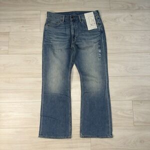 NEW Banana Republic Boot Cut Mens Jeans Size 34x30 Distressed Indigo Blue Gift